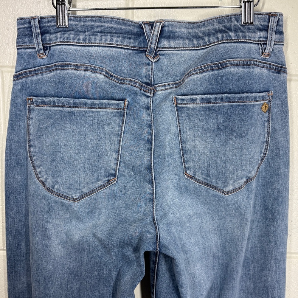 Democracy Ab Technology High Rise Wide Leg Jeans Size 10 Light Wash Stretch - Picture 6 of 12